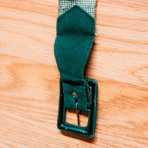 Ilgwu 1960s green and grey wool and velvet dress size 4 - Picture 6 of 9